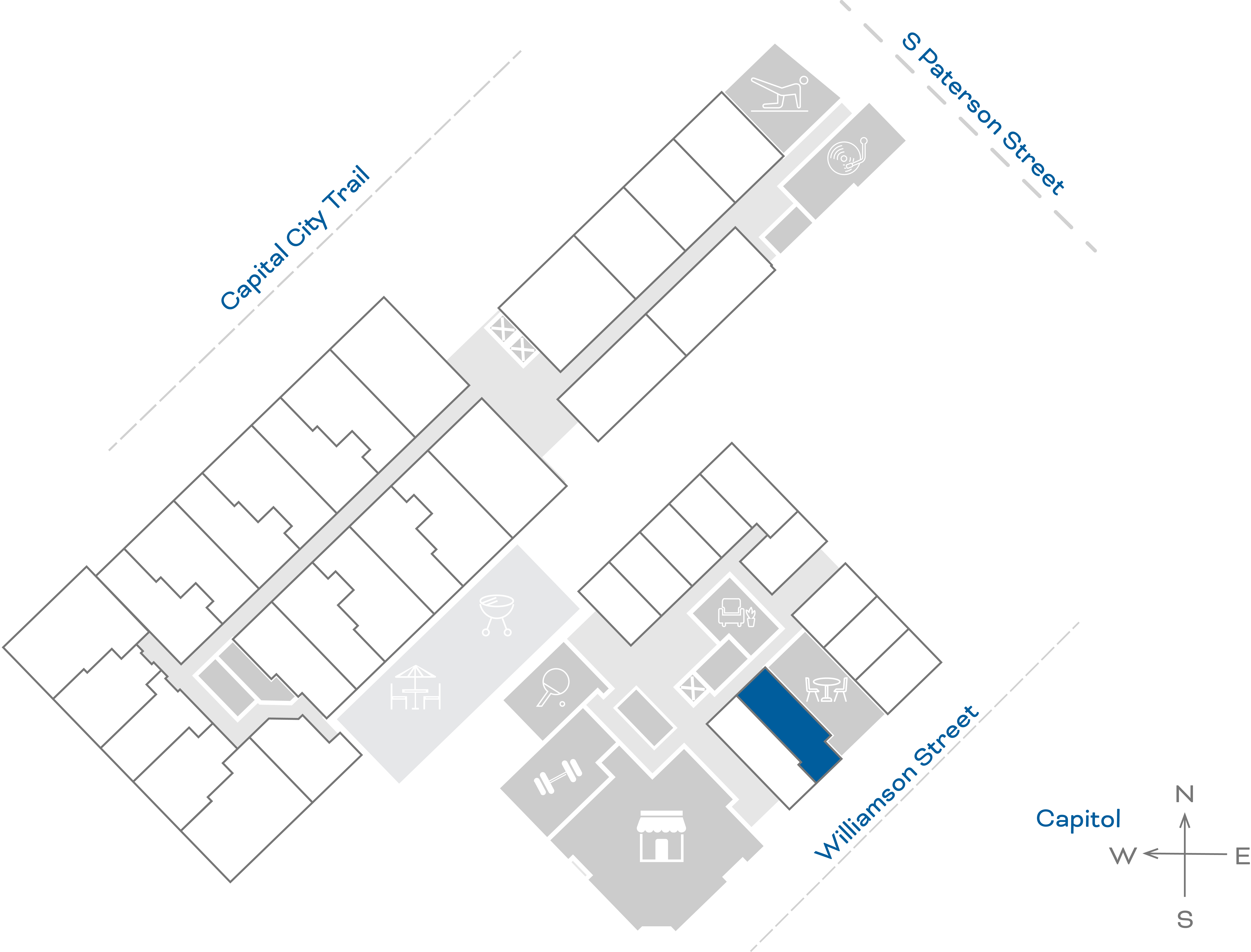 ULI The Irwin S136 - Studio, 1 Bath Floorplate