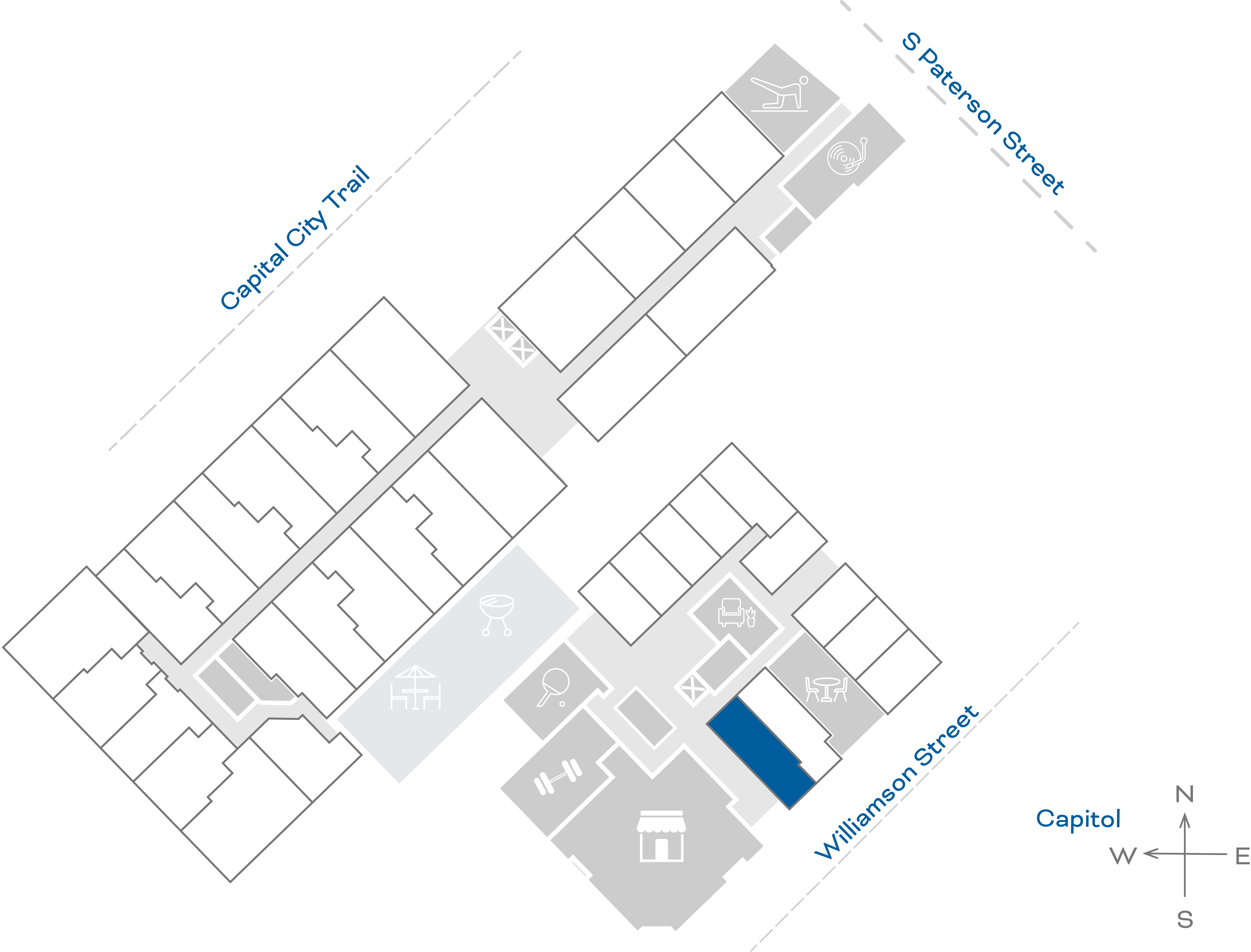 ULI The Irwin S138 - Studio, 1 Bath Floorplate