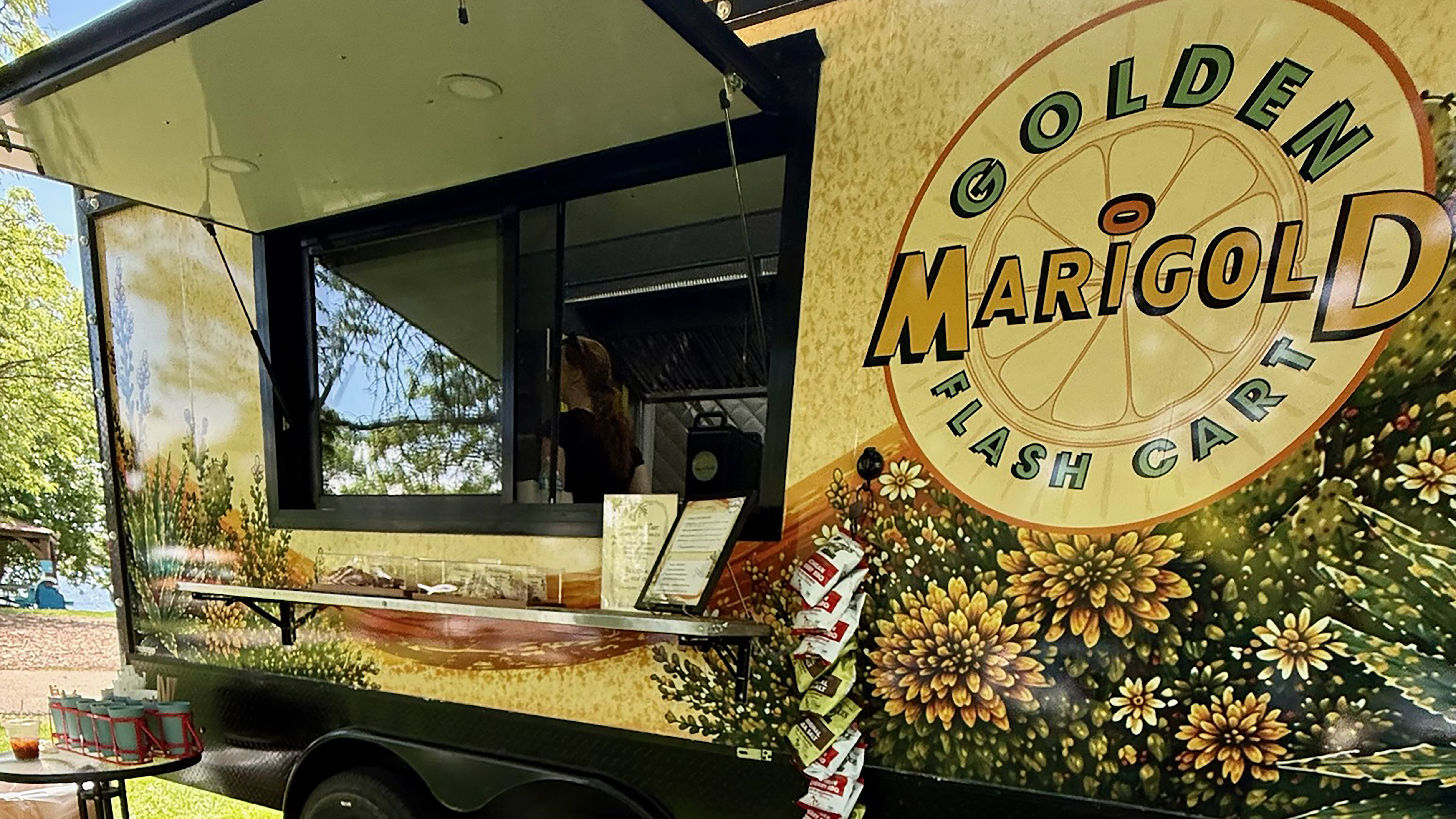 Marigold Kitchen Golden Flash Cart at Brittingham Boats in Madison Wisconsin