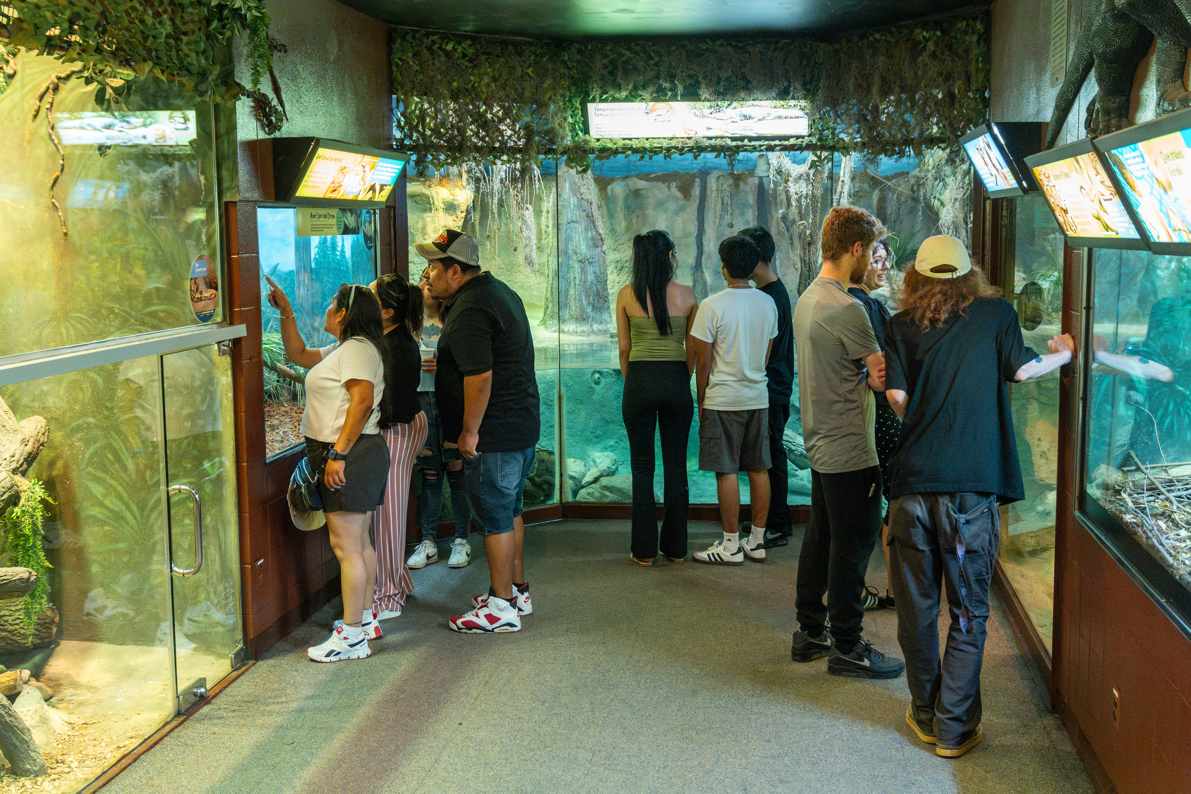 Urban Land Interests employees and their families exploring animal exhibits during the annual company picnic at Henry Vilas Zoo