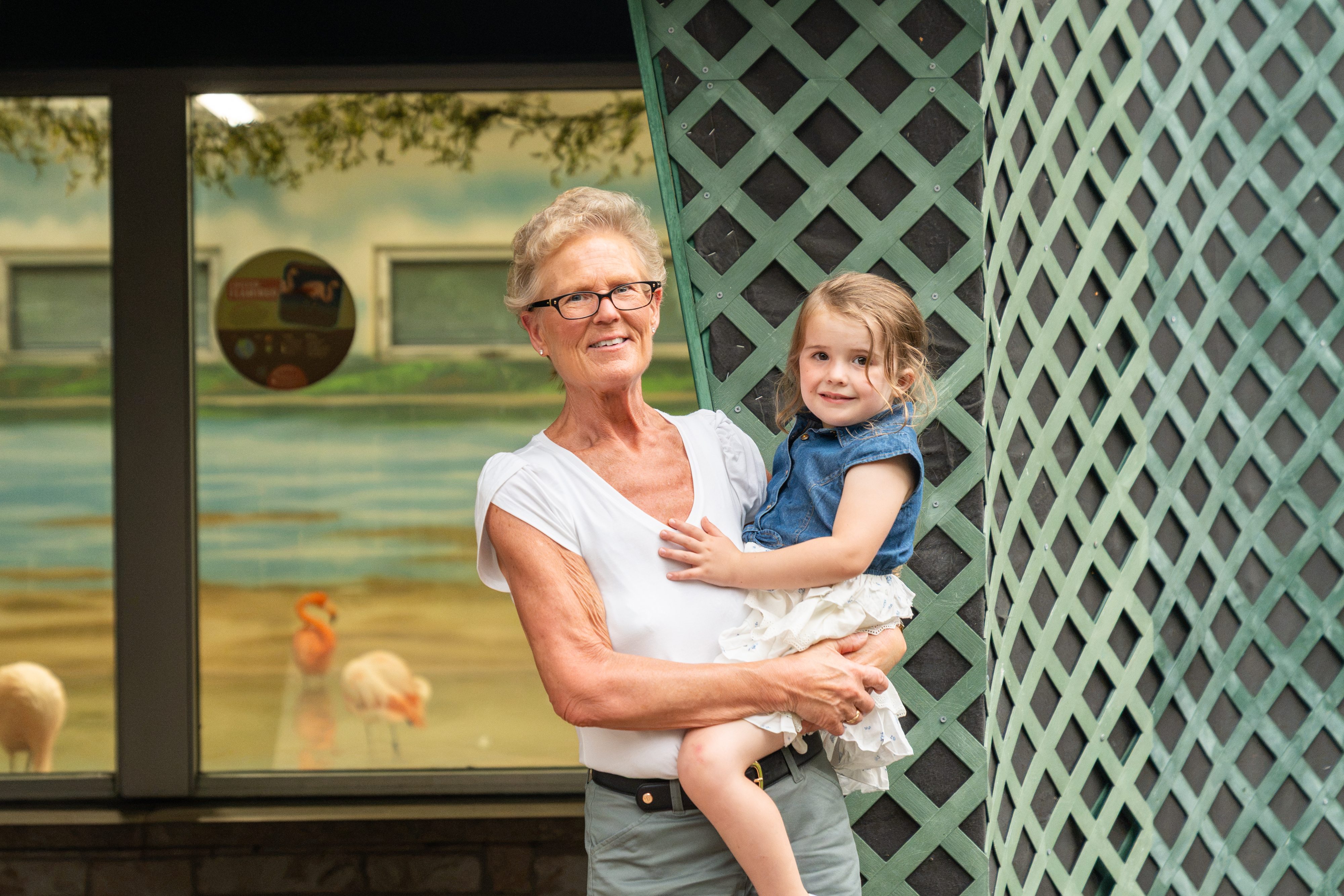 Families enjoyed the opportunity to explore the flamingo exhibit during the Urban Land Interests annual company picnic