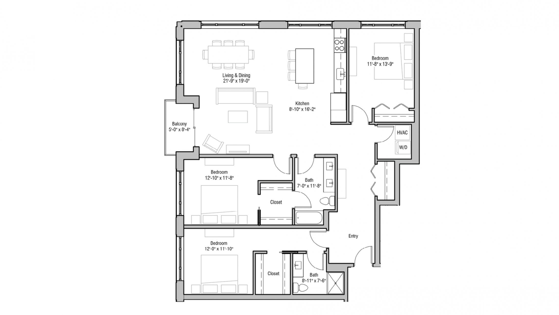 ULI 1722 Monroe 420 - Three Bedroom, Two Bathroom