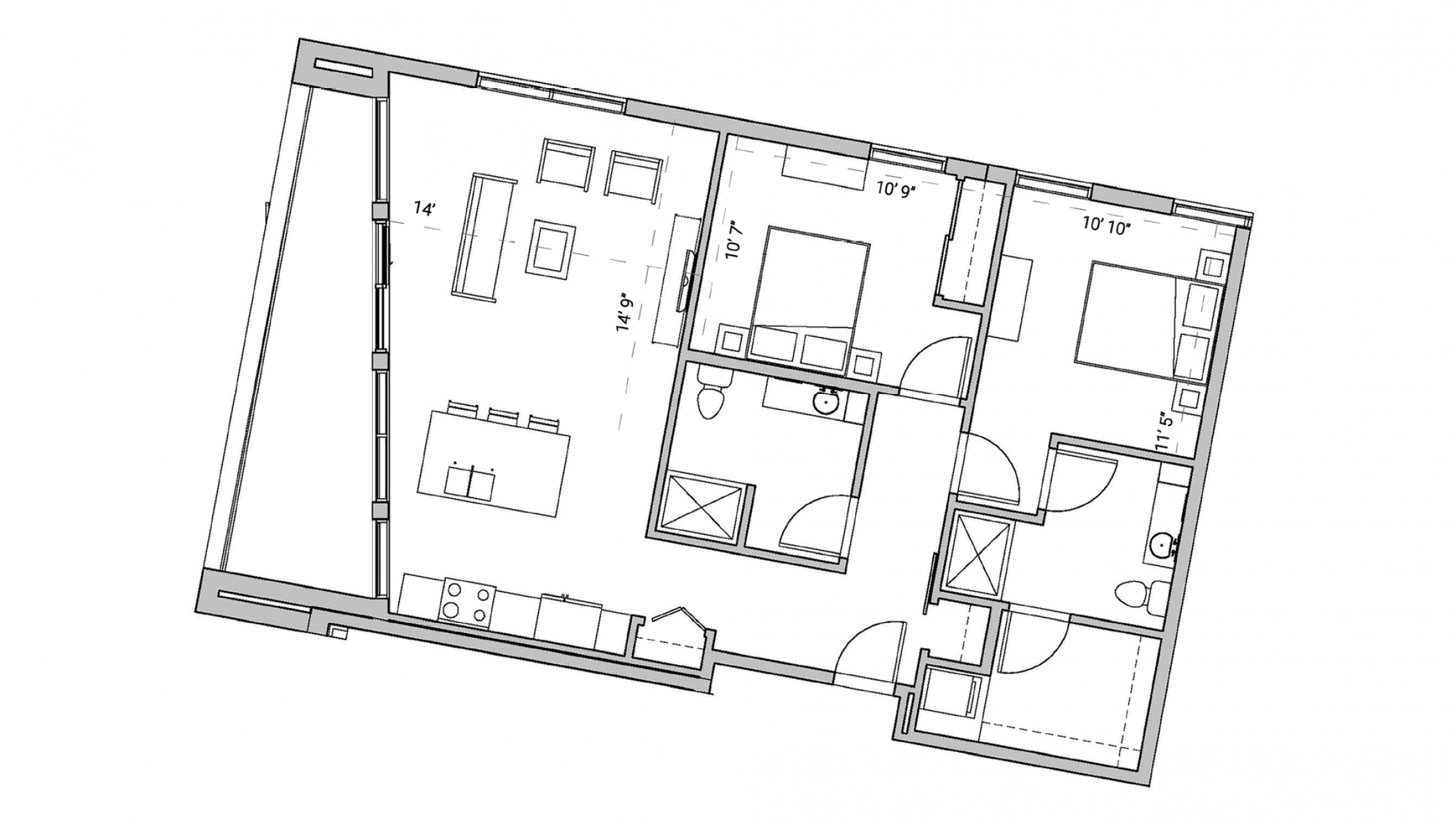 ULI Seven27 439 - Two Bedroom, Two Bathroom