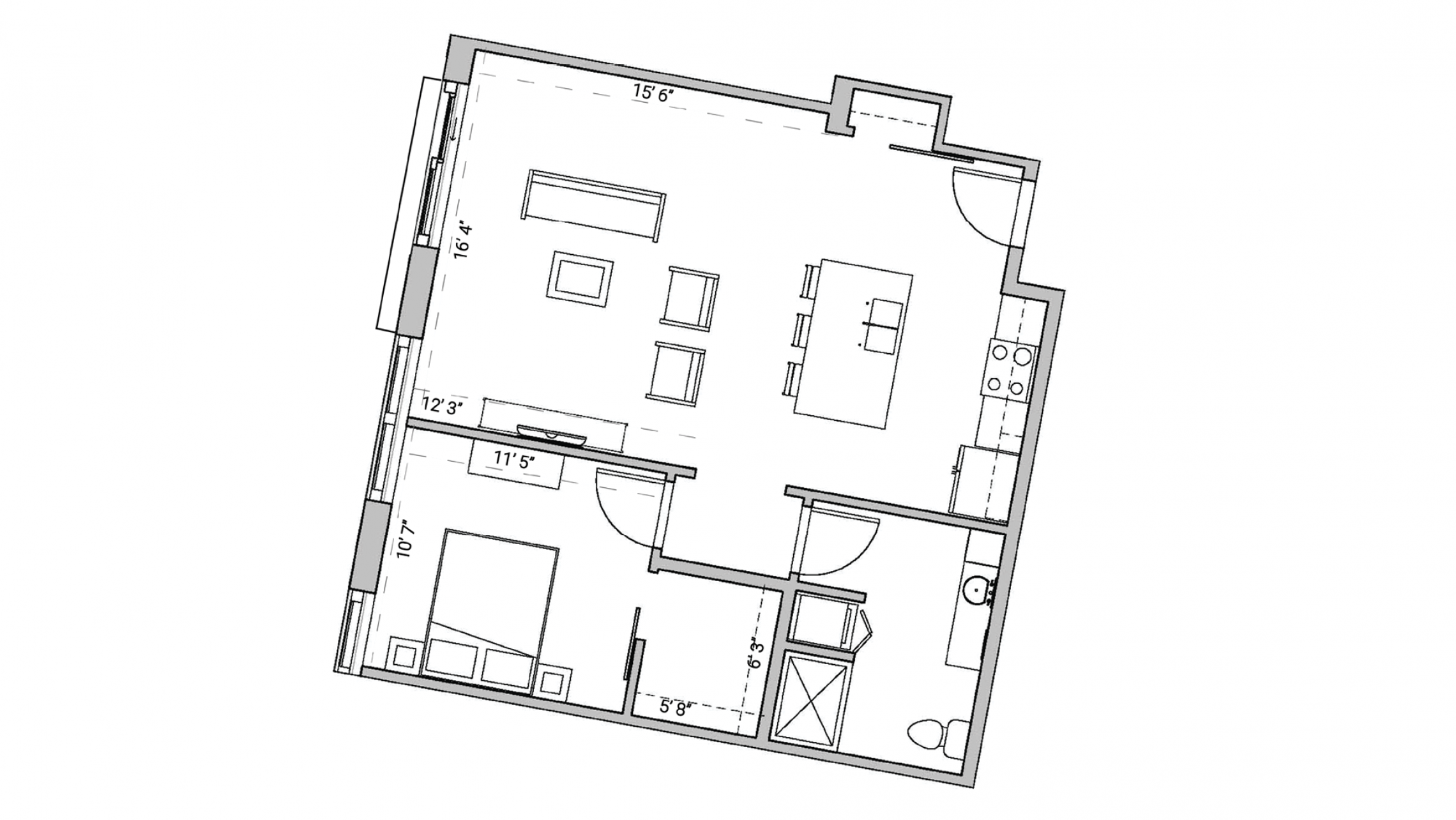 ULI - Seven27 - Apartment 531 - One Bedroom - One Bathroom