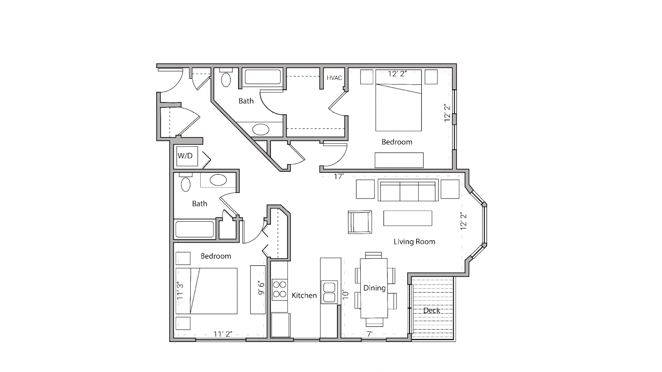 ULI City Place 202 - Two Bedroom, Two Bathroom