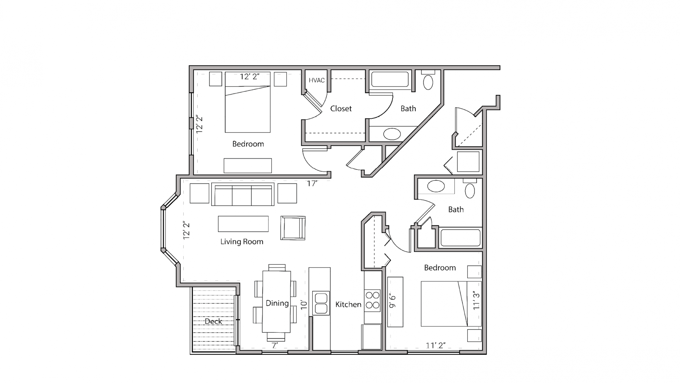ULI City Place 204 - Two Bedroom, Two Bathroom