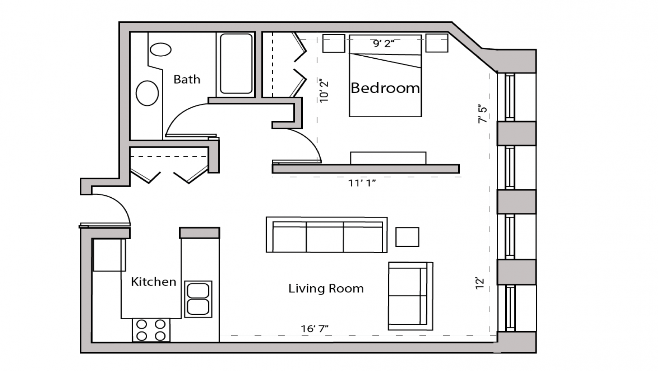 ULI Lincoln School 306 - One Bedroom, One Bathroom