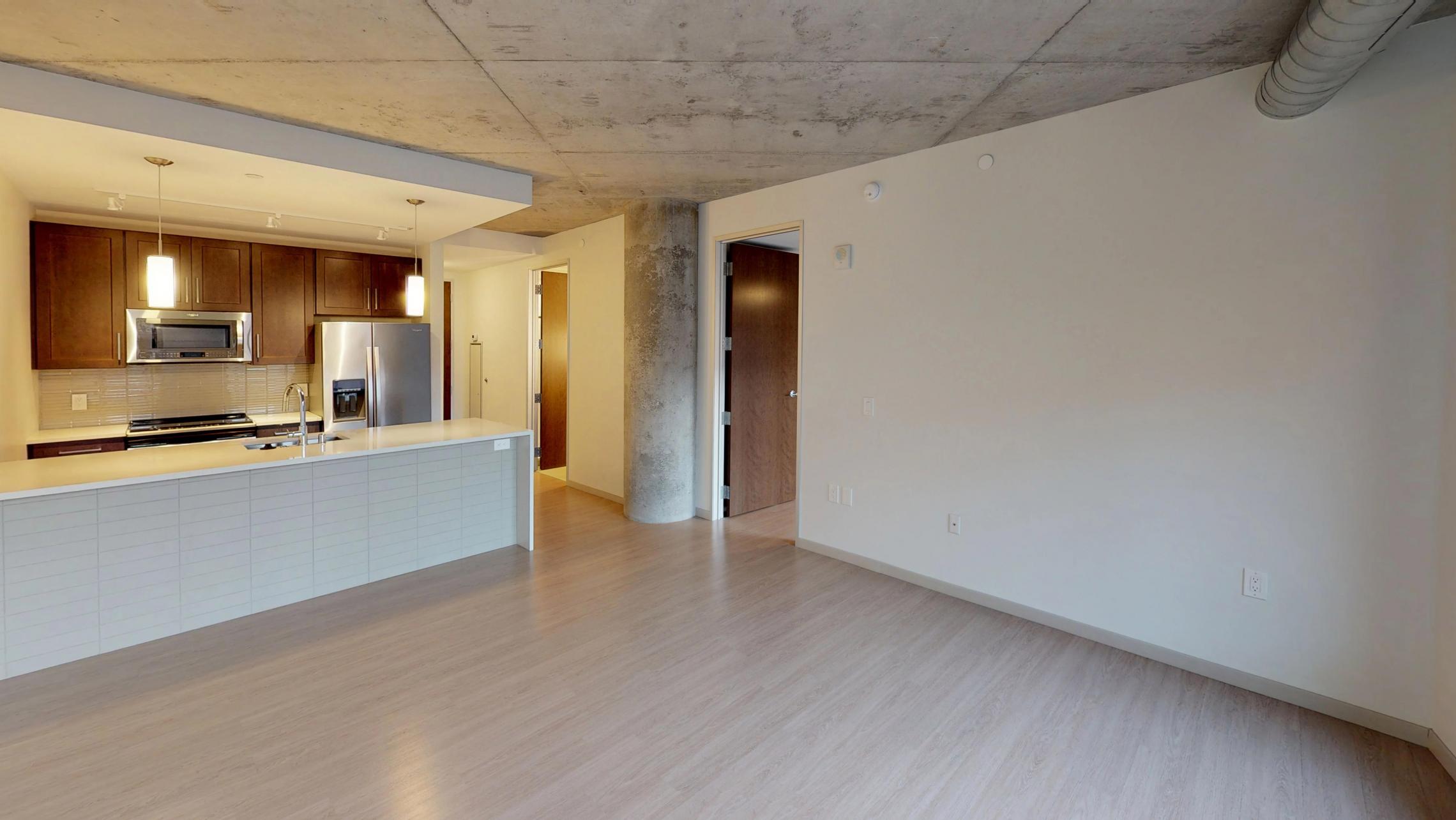 Pressman-Apartment-217-One-Bedroom-Luxury-Downtown-Upscale-Modern-Downtown-Madison-Capitol-Square-Kitchen-Island
