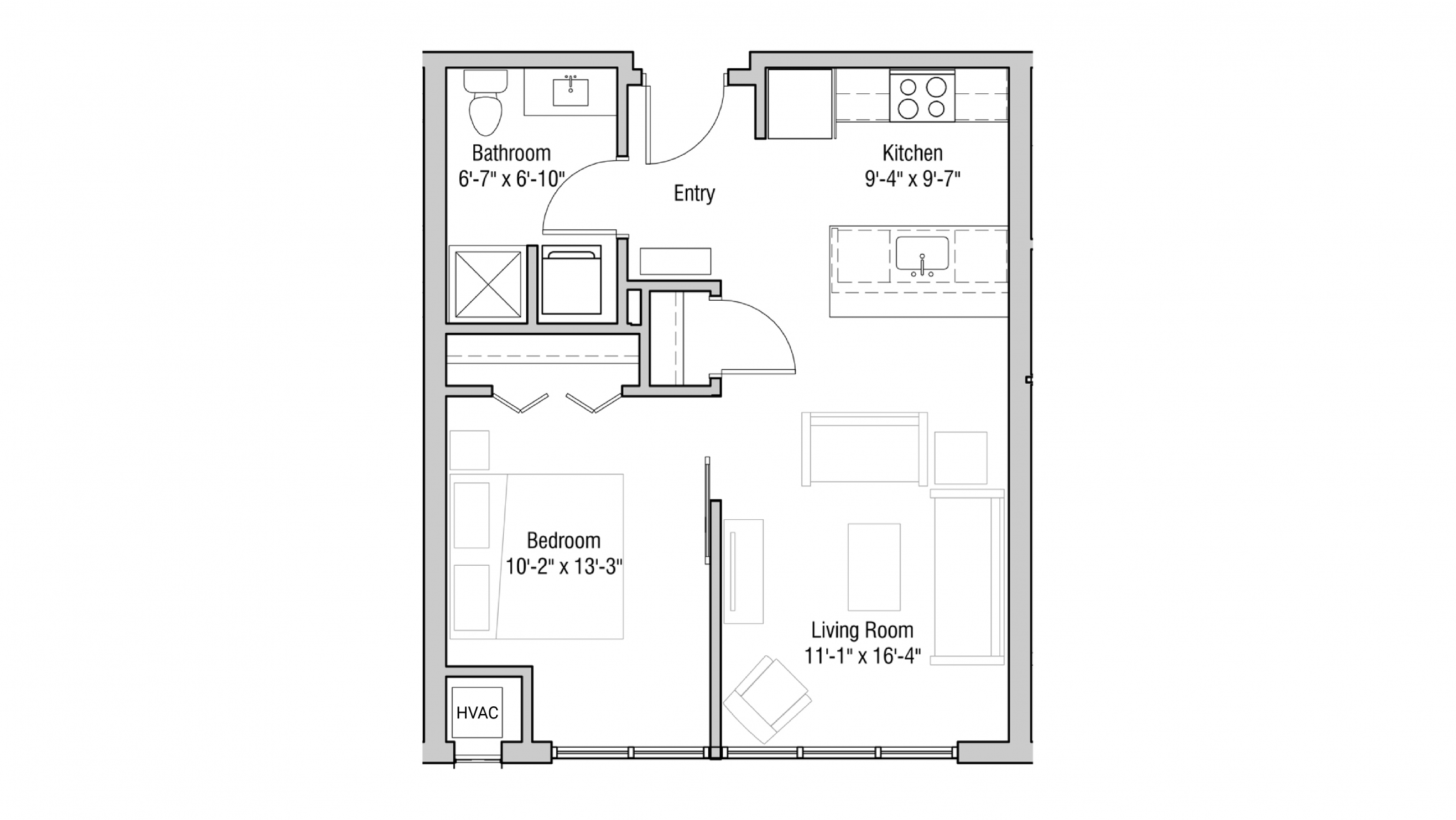 ULI Quarter Row 304 - One Bedroom, One Bathroom