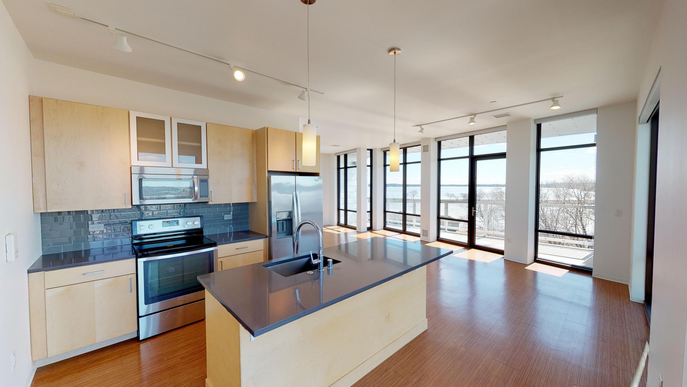 SEVEN27-Apartment-540-Two-bedroom-Modern-Upscale-Views-City-Downtown-Madison-Lake-Terrace-Living