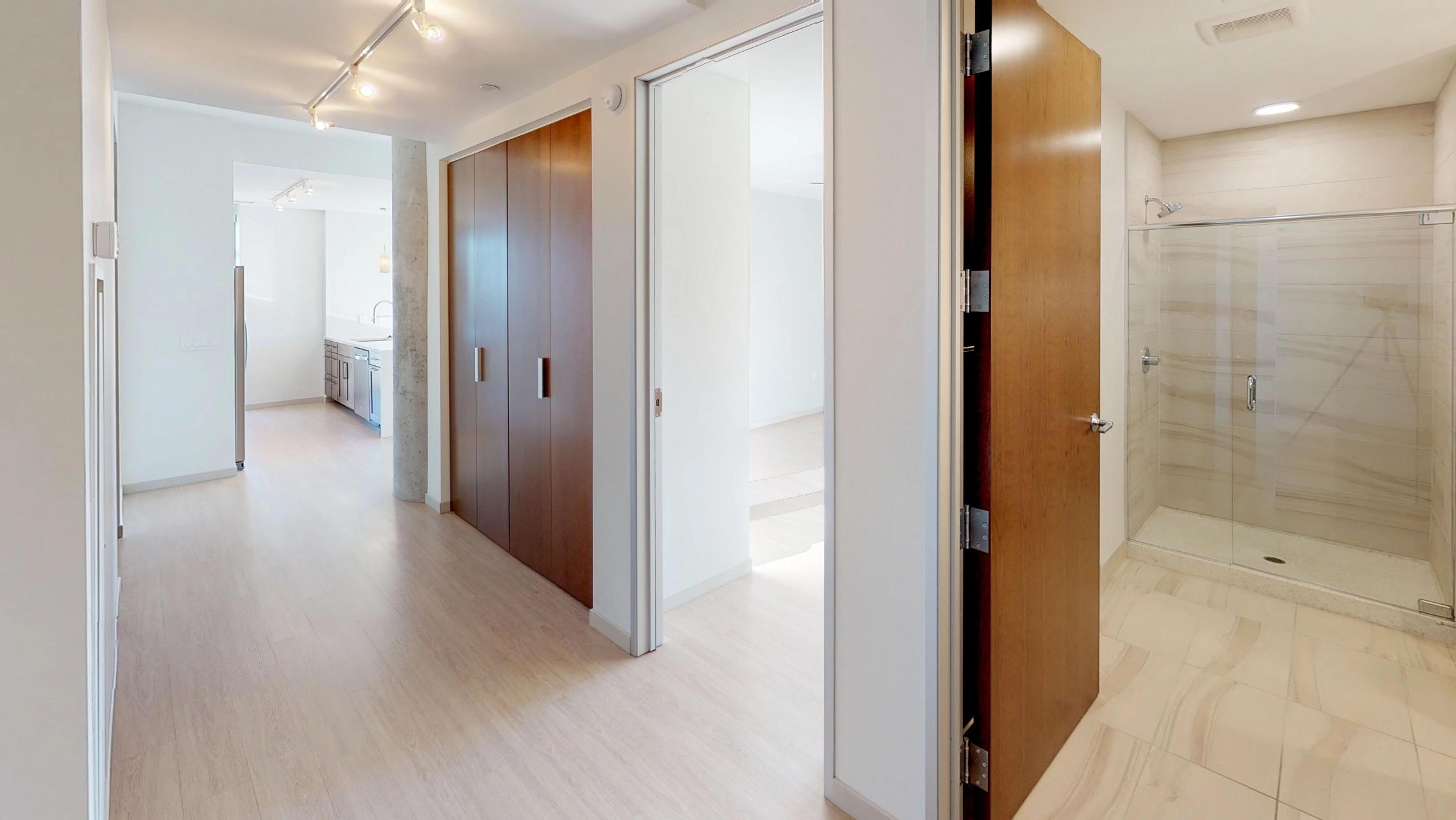 The-Pressman-513-One-Bedroom-Entrance-Storage-Closet-Modern-Luxury-Upscale-Design-Madison-Downtown-Views.jpg