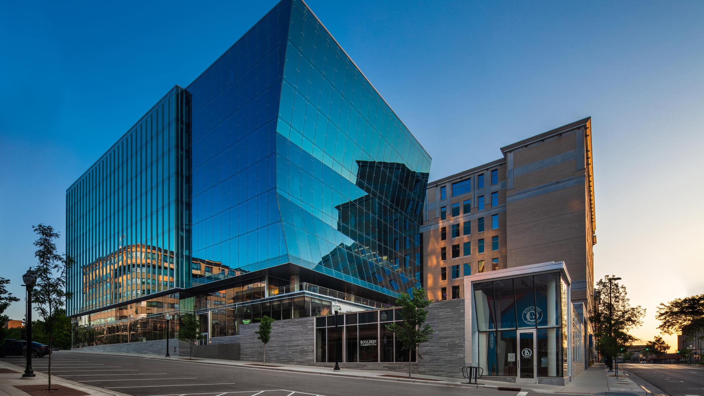 Urban Land Interests - 25 West Main Office Building with Tenant Boulders Climbing Gym