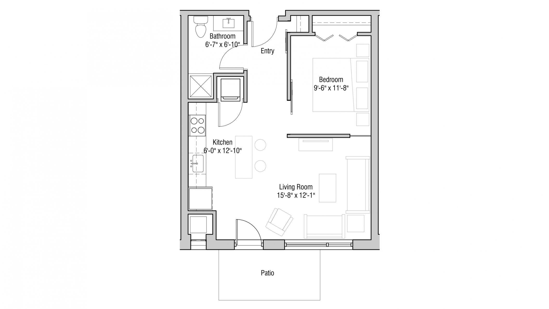 ULI Quarter Row 120 - One Bedroom, One Bathroom