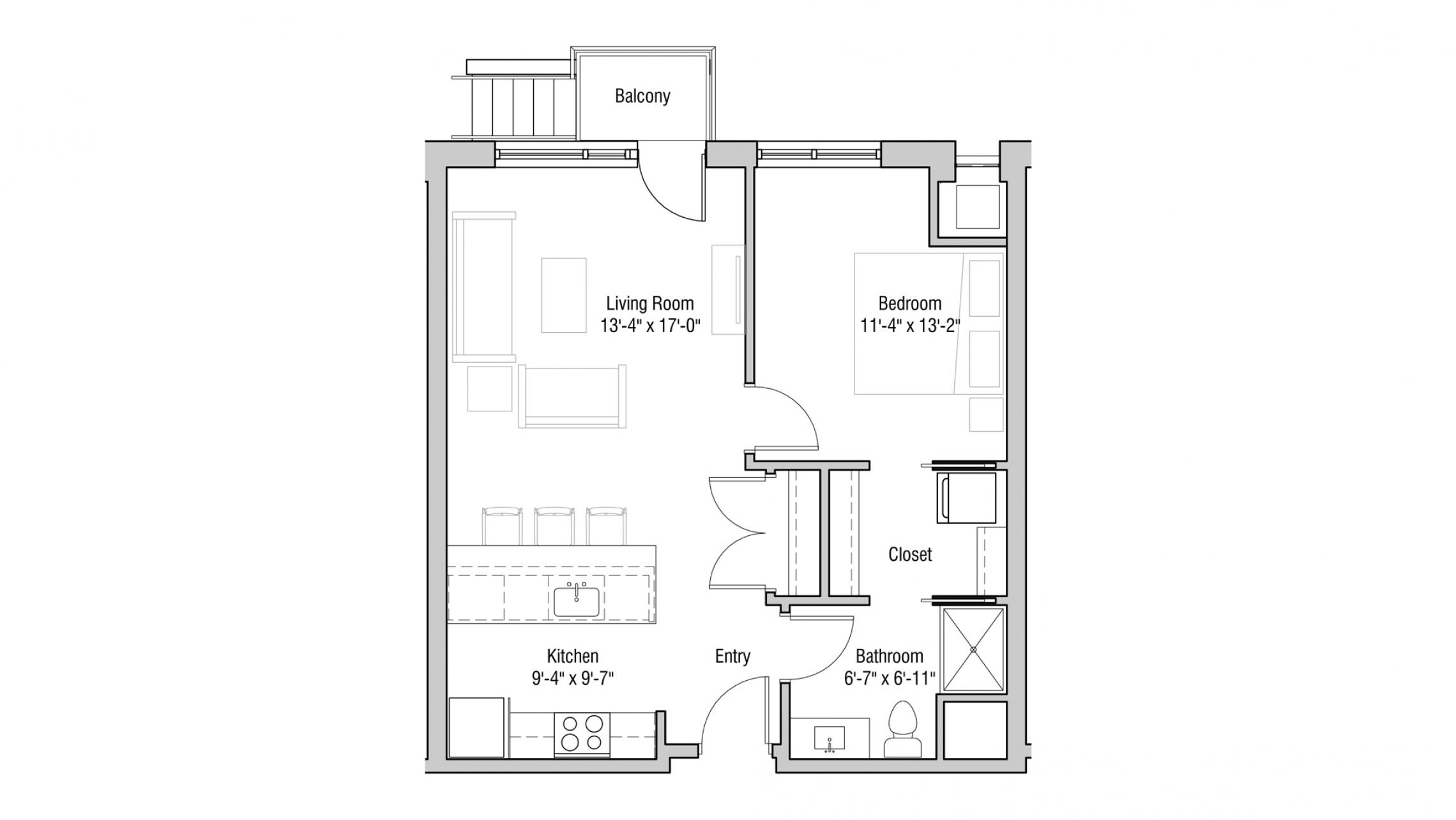 ULI Quarter Row 121 - One Bedroom, One Bathroom