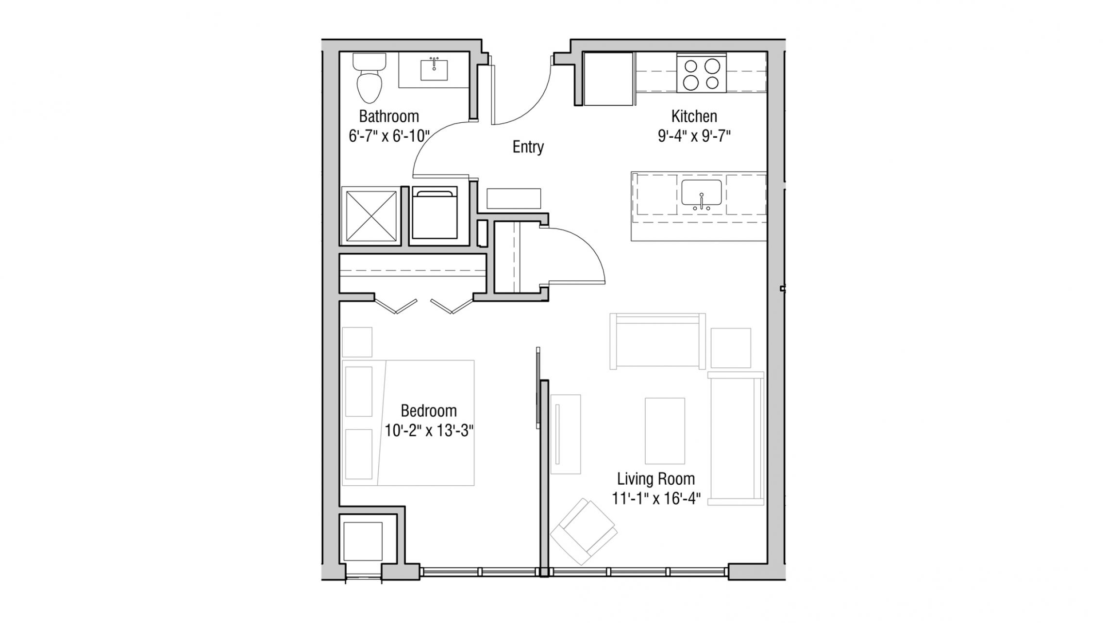 ULI Quarter Row 409 - One Bedroom, One Bathroom