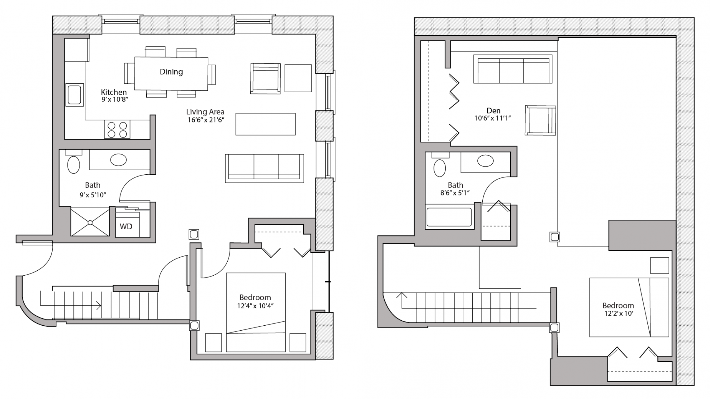 ULI Tobacco Lofts E301 - Two Bedroom Plus Den, Two Bathroom