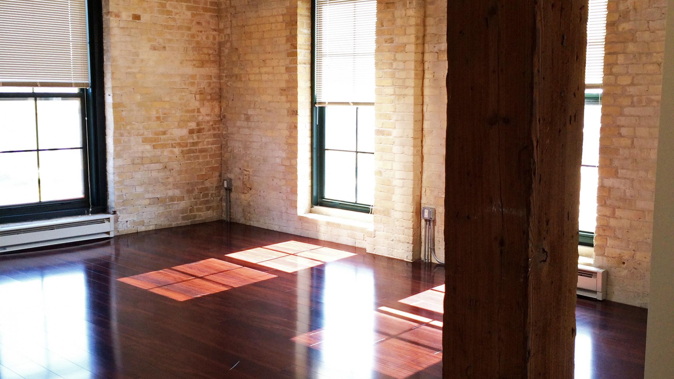 ULI Tobacco Lofts - E301 - Living Room with Wood Floors