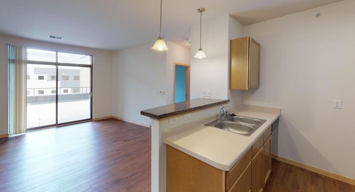 The-Depot-Apartment-1-214-Kitchen-One-Bedroom-Downtown-Madison-Balcony-Fitness-Terrace