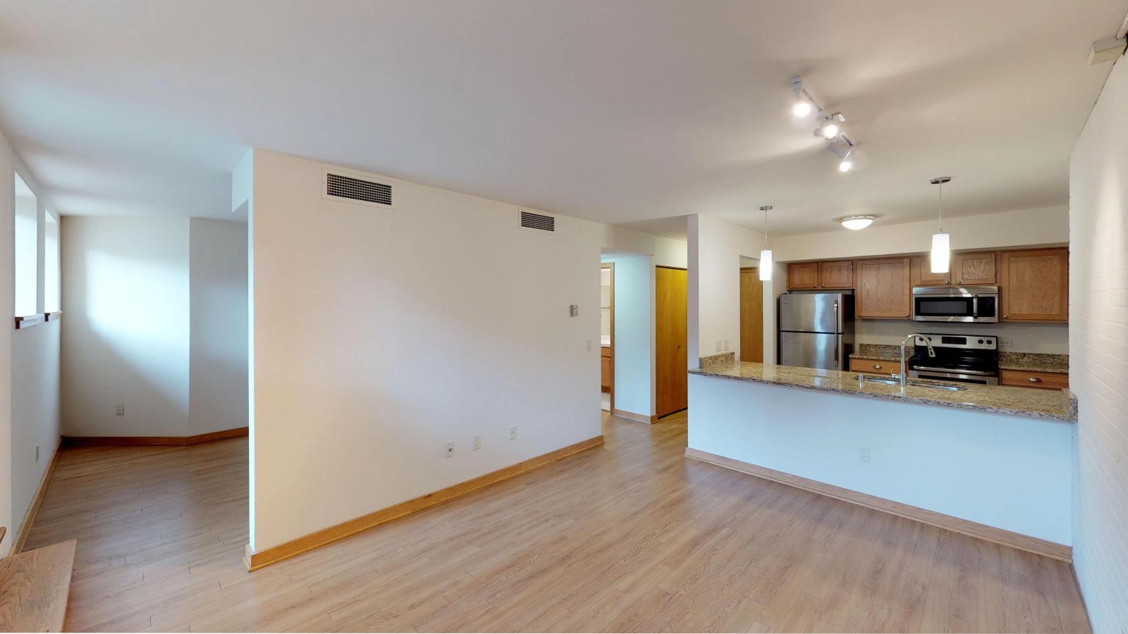 ULI-Lincoln-School-Apartment-Lake-Balcony-Terrace-Living-Area-Kitchen-Historic-Apartment-Downtown-View-Pet-Friendly-Dogs-Cats-Level-Home-Trails-Parks