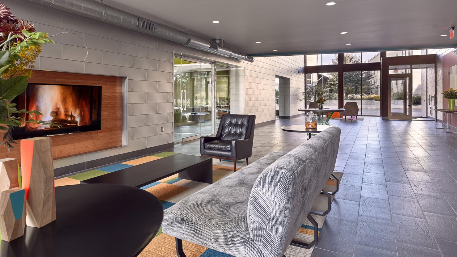 ULI Seven27 Apartments - Lobby Seating and Modern Furniture