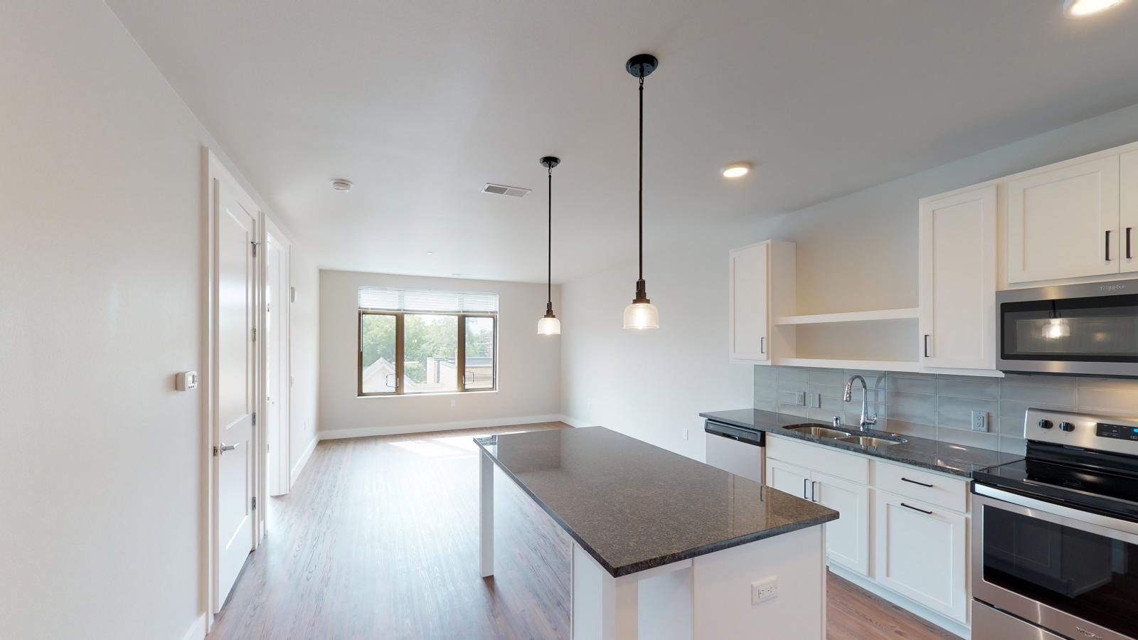 Contemporary one-bedroom apartment at 1722 Monroe Apartments in Madison with a functional layout and modern finishes.