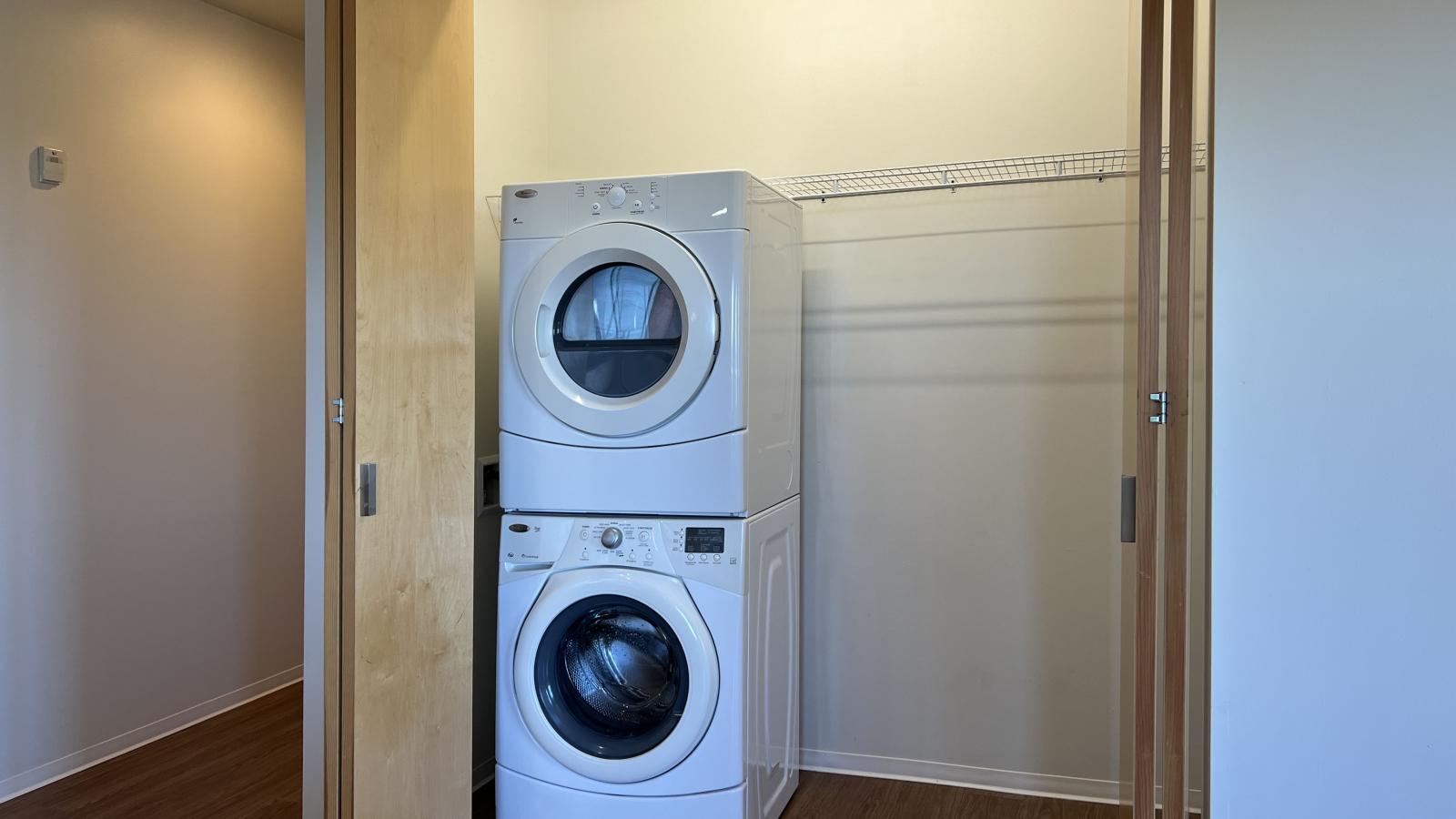 Full size laundry in apartment at Capitol Hill
