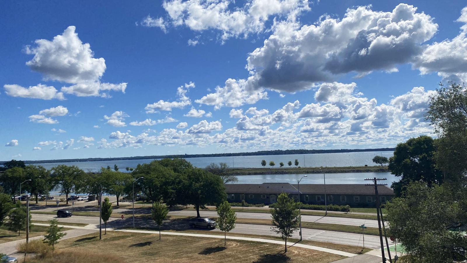 Corner two bedroom apartment with Lake Monona views and private balcony at SEVEN27