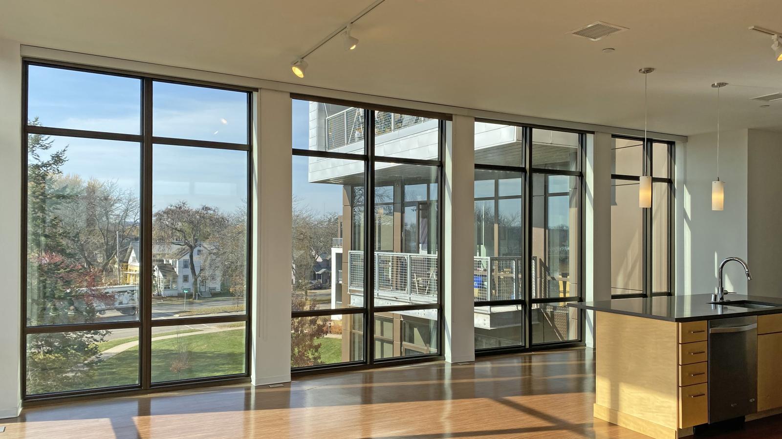 Corner two bedroom apartment with courtyard views and private balcony at SEVEN27