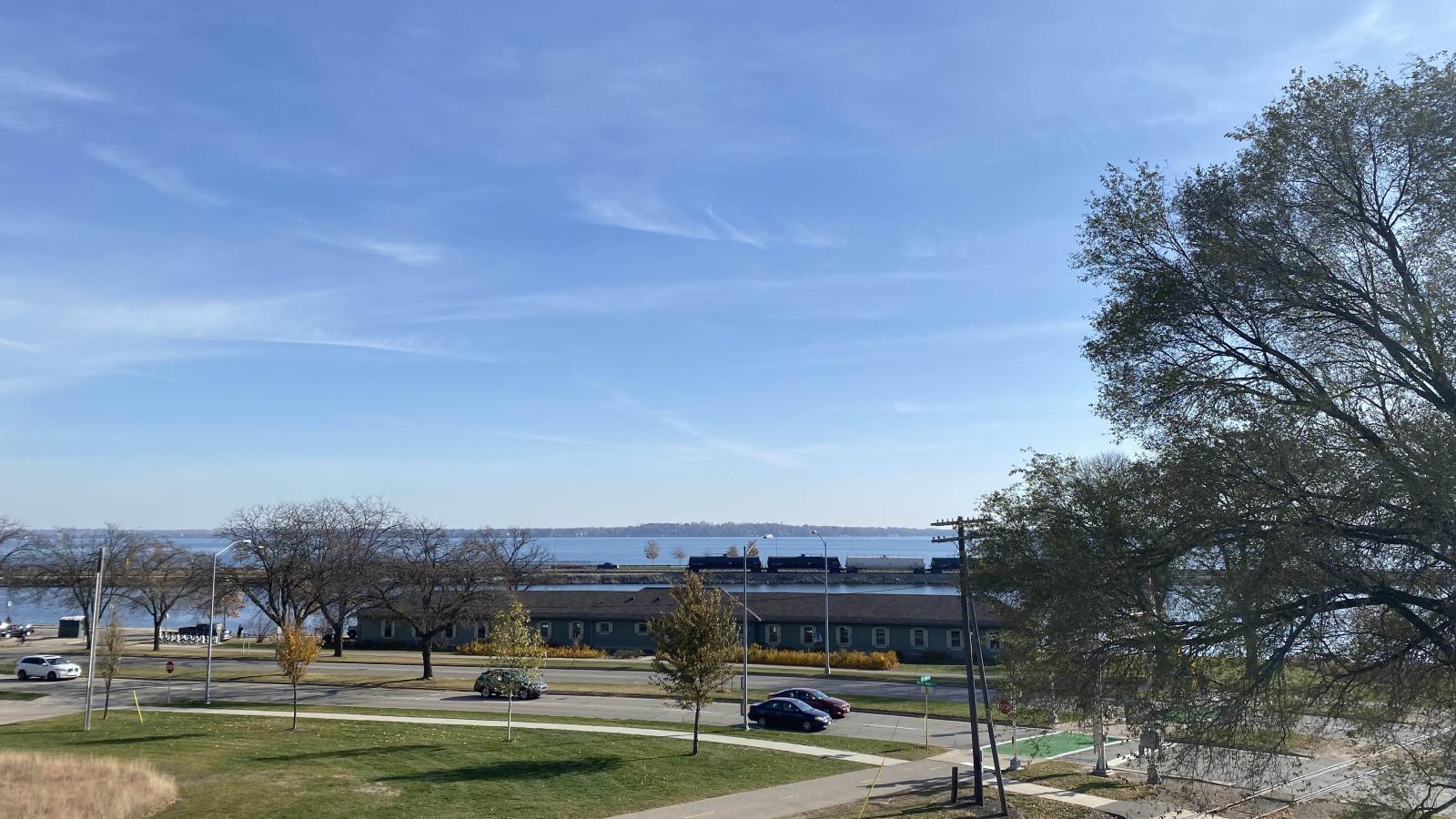 Corner two bedroom apartment with Lake Monona views and private balcony at SEVEN27