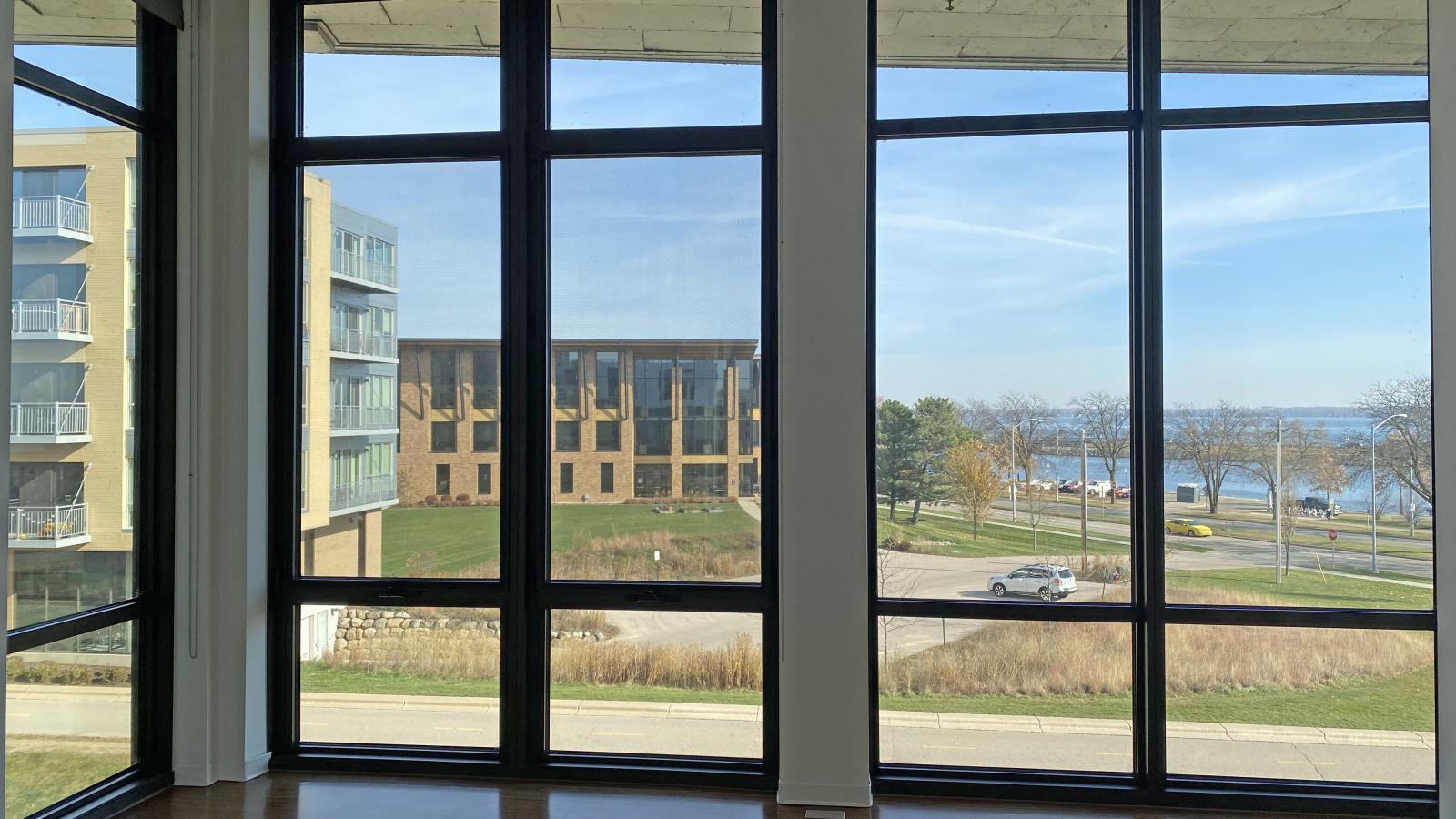 Corner two bedroom apartment with Lake Monona views and private balcony at SEVEN27