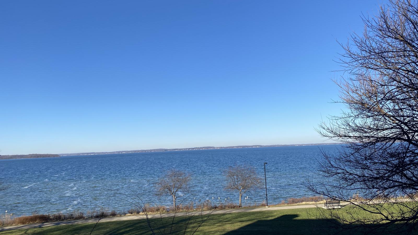 One-bedroom plus den apartment with private balcony and Lake Mendota views at Lincoln School