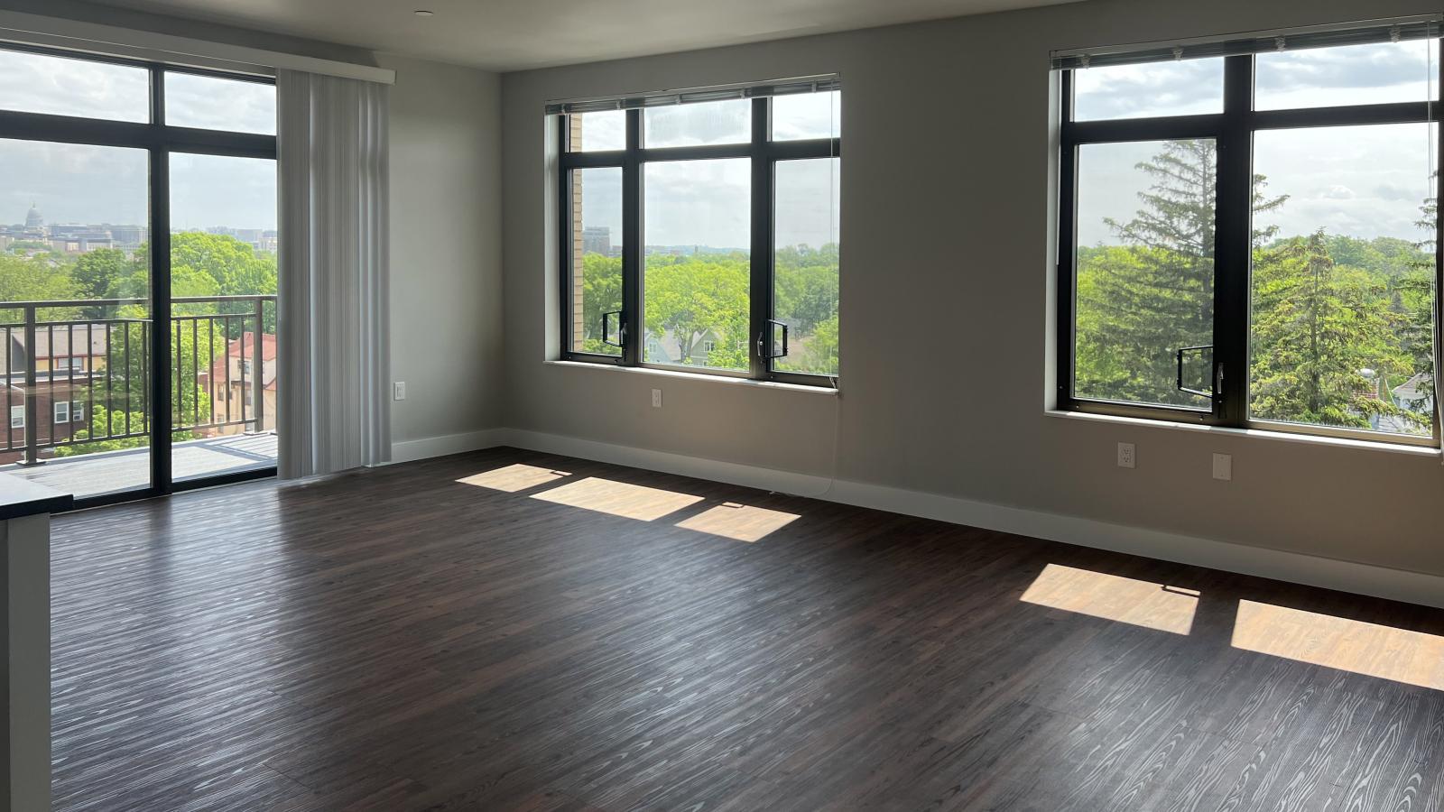 1722 Monroe apartment in Madison with a bright, inviting living space with Capitol view and a timeless design.