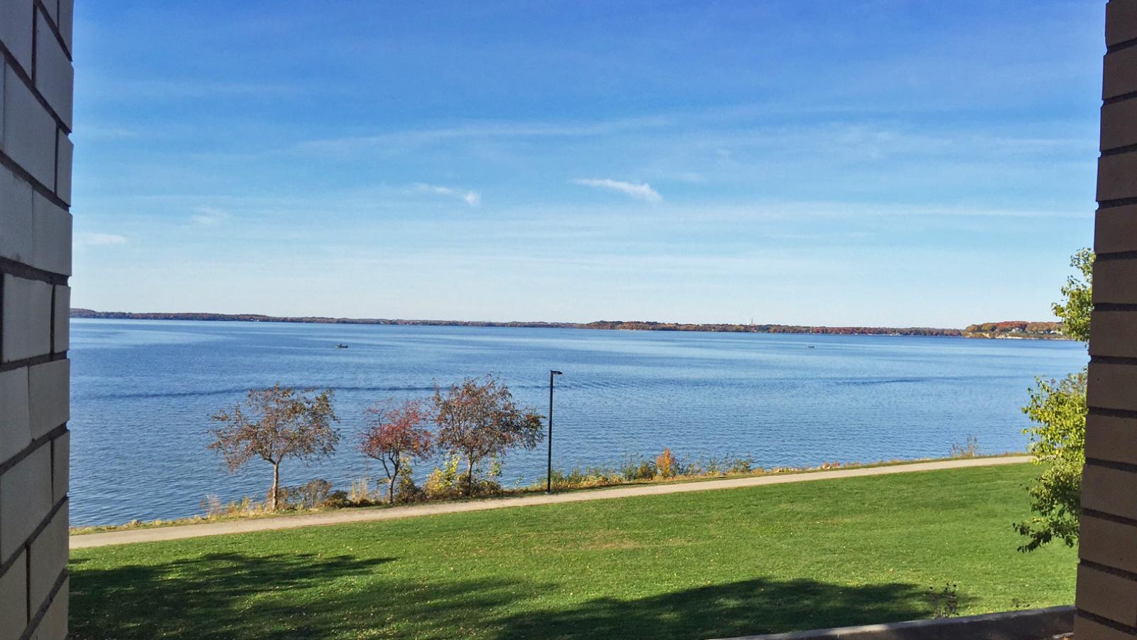 One-bedroom plus den apartment with private balcony and Lake Mendota views at Lincoln School