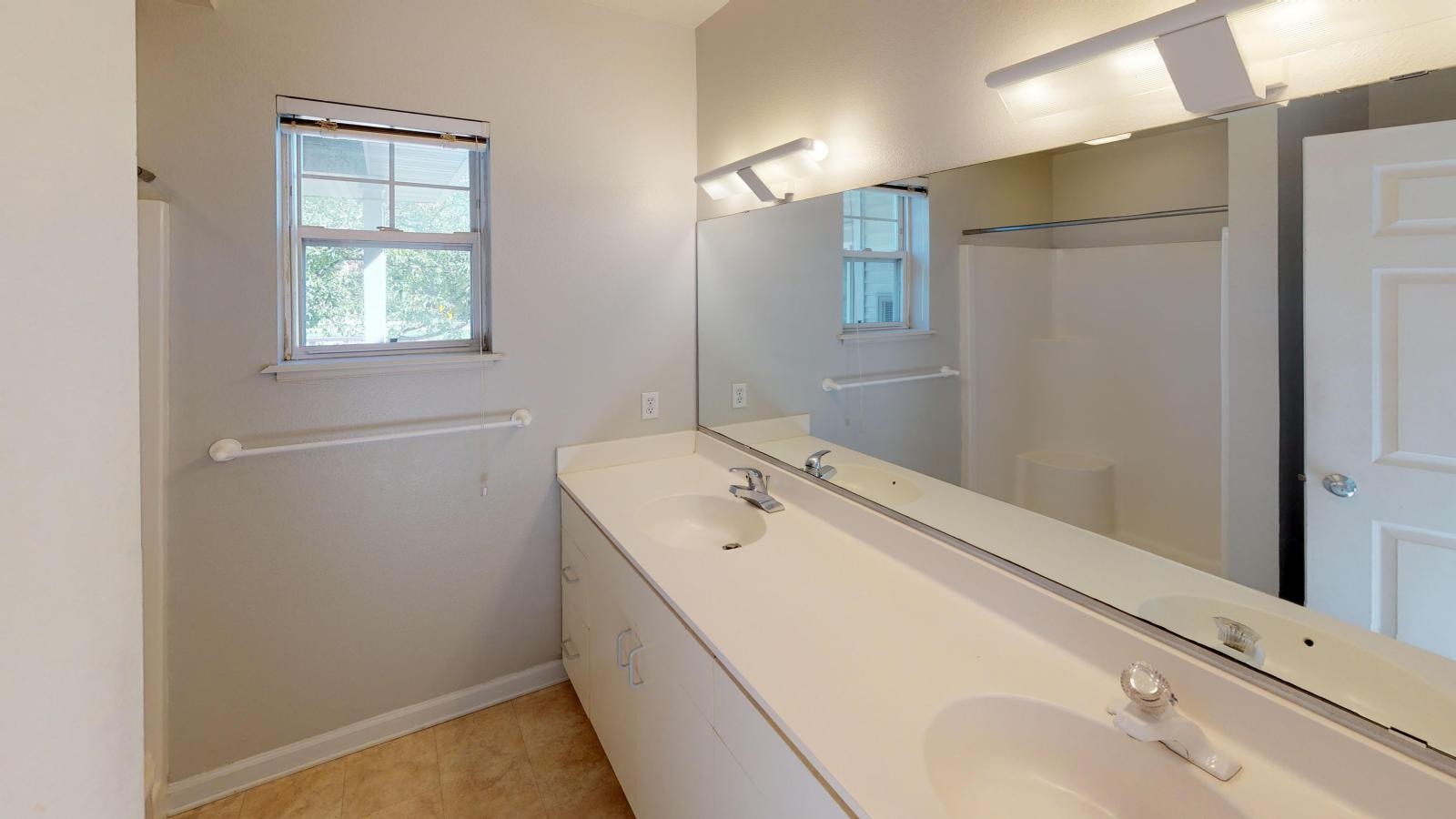 Well-designed bathroom in a two-bedroom at Wilson Bay