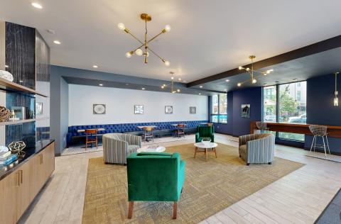 Quarter Row at The Yards coffee lounge adds a touch of cozy, and luxury in this downtown Madison apartment community 