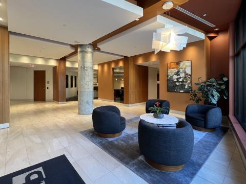 The Pressman Apartments lobby with direct access to The Capitol Square in this premier downtown location 