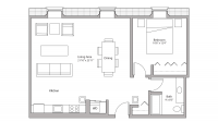 ULI Tobacco Lofts E111 - One Bedroom, One Bathroom