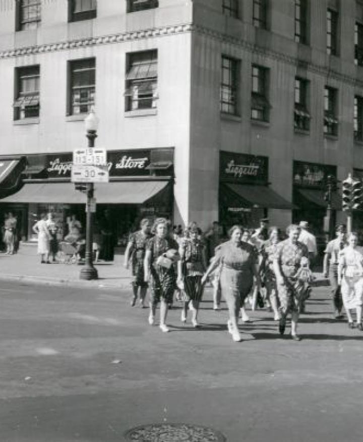 ULI Tenney Plaza - Historic Photo with People Walking